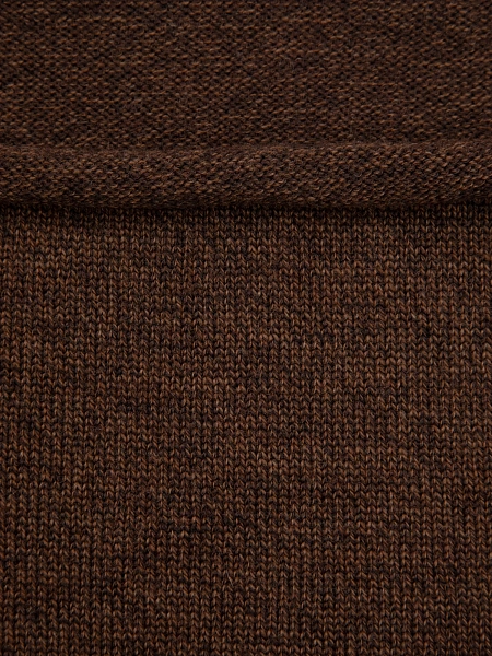 Теплый снуд из шерсти мериносов, цвет коричневый меланж, фото 3