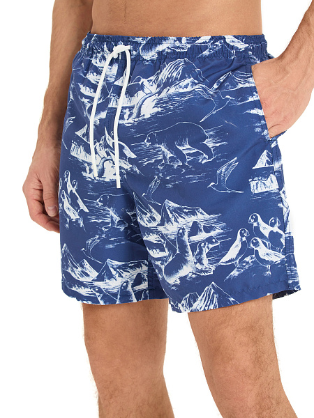 Шорты плавательные, цвет синий мулине, фото 4