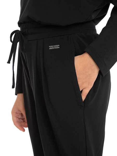 Джоггеры серии Bamboo для девочки, цвет черный, фото 3