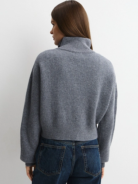 Укороченный кардиган на молнии, фото 2