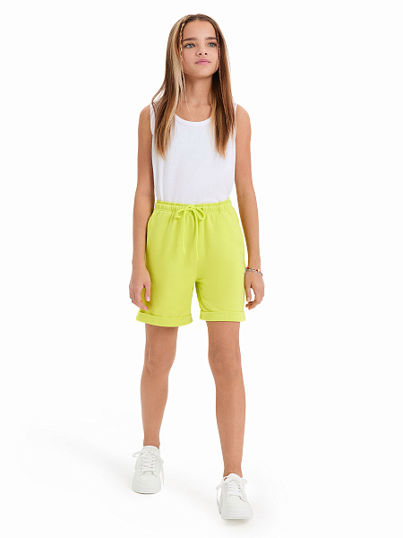 Шорты для девочки ORGANOMICA Cotton, цвет лайм, фото 5