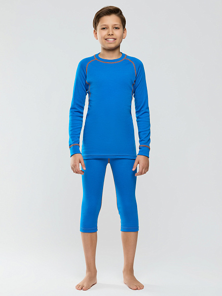 Комплект термобелья для мальчиков серии SPORT WOOL, цвет ультрамарин, фото 2