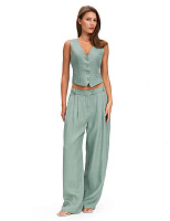 LINEN Брюки женские base Шалфей