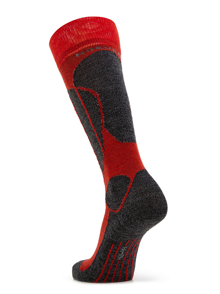 Термоноски детские ВЫСОКИЕ серии SPORT WOOL, цвет красный+антрацит, фото 3