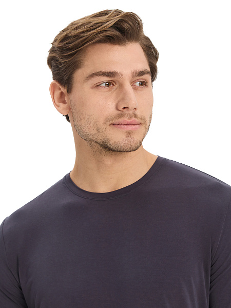 Лонгслив мужской серии Bamboo, цвет темно-серый, фото 3