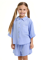 Рубашка для девочки серии LINEN Лаванда