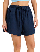 Шорты женские короткие серии LINEN Темно-синий