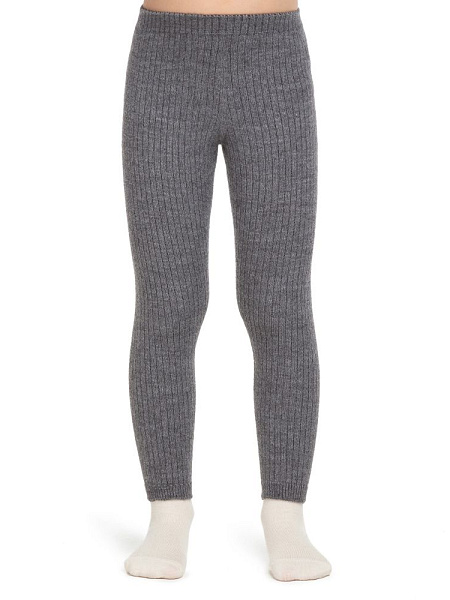 Бесшовные гамаши для детей, 50% шерсть мериносов 50% акрил, цвет серый, фото 2