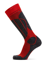 Термоноски женские ВЫСОКИЕ серии SPORT WOOL Красный+антрацит