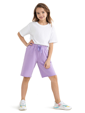 Шорты детские для девочек Cotton, цвет лаванда, фото 1
