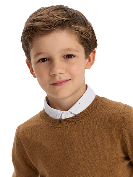 Джемпер CashTouch детский для мальчиков, цвет миндаль, фото 3