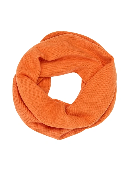 Теплый снуд из шерсти мериносов, цвет мандарин, фото 2