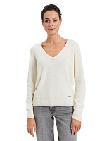 Джемпер Cashmere&Merino blend V-вырез Молочный