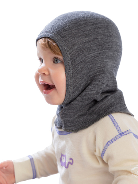 Шапка-шлем детский серии SOFT, цвет серый, фото 4