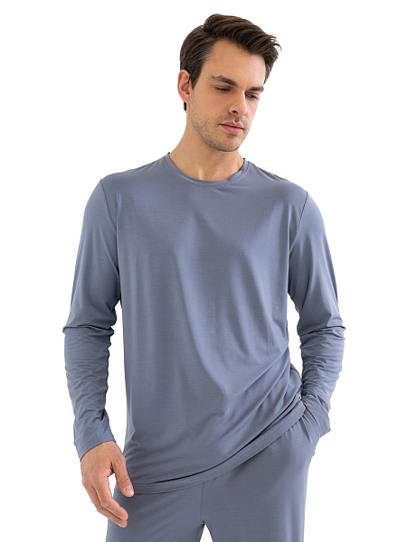 Лонгслив мужской серии Bamboo, цвет серый, фото 1