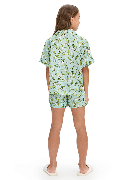 Комплект для девочки SILK (жакет+шорты), цвет принт светлый toile de jouy, цвет принт ягоды, фото 2