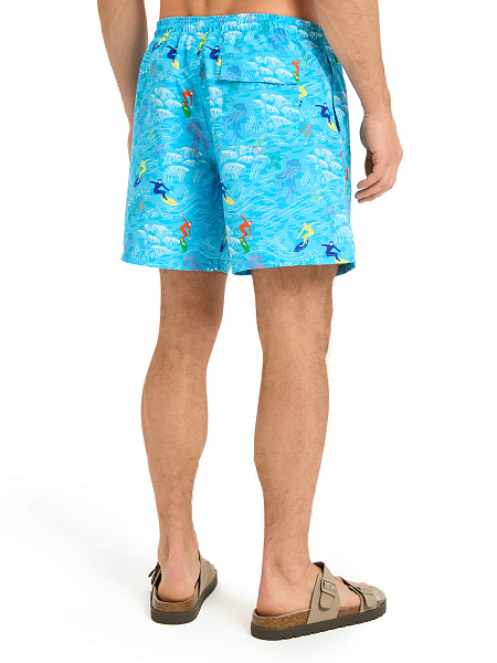 Шорты плавательные, цвет бирюзовый, фото 3