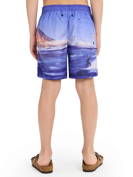 Шорты для мальчика Swimwear, цвет ярко-синий паттерн surf острова, фото 2
