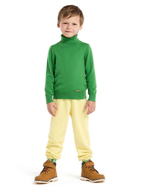 Брюки-джоггеры детские для мальчиков серии Cotton, цвет желтый, фото 1