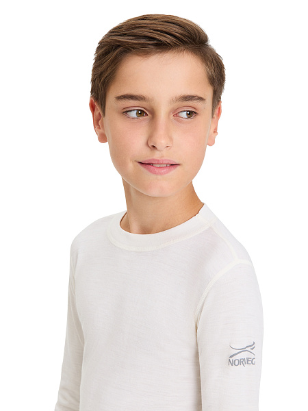 SOFT Комплект термобелья для мальчиков-подростков, цвет молочный, фото 3