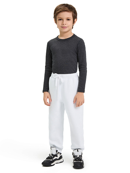 Джоггеры детские для мальчиков ORGANOMICA Cotton, цвет белый, фото 6