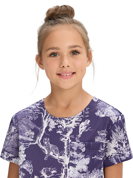 SILK Костюм для девочки, цвет принт темный toile de jouy, фото 4