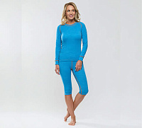 Комплект термобелья женский серии SPORT WOOL Голубой меланж