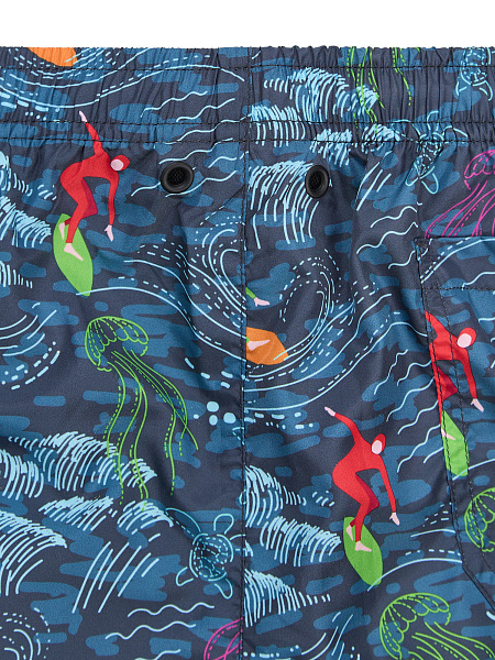 Swimwear Шорты мужские, цвет антрацит паттерн серферы, фото 6