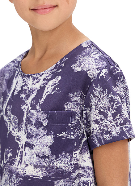 SILK Костюм для девочки, цвет принт темный toile de jouy, фото 5