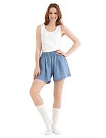 Шорты женские серии LINEN Голубой пепельный