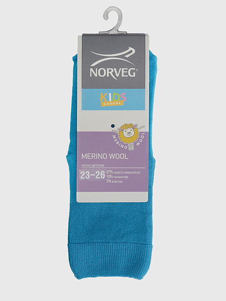 Термоноски детские шерстяные серии MERINO WOOL, цвет бирюзовый, фото 4