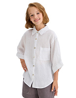 LINEN Рубашка для девочки Белый