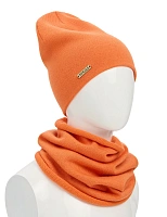 Комплект шапка и снуд из 100% шерсти мериносов для мальчиков Мандарин