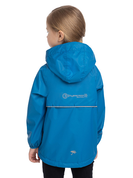 Ультралегкая куртка-ветровка для девочек из мембраны, цвет лайм неон, фото 6