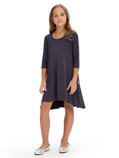 Платье Bamboo для девочки, цвет темно-серый, фото 1