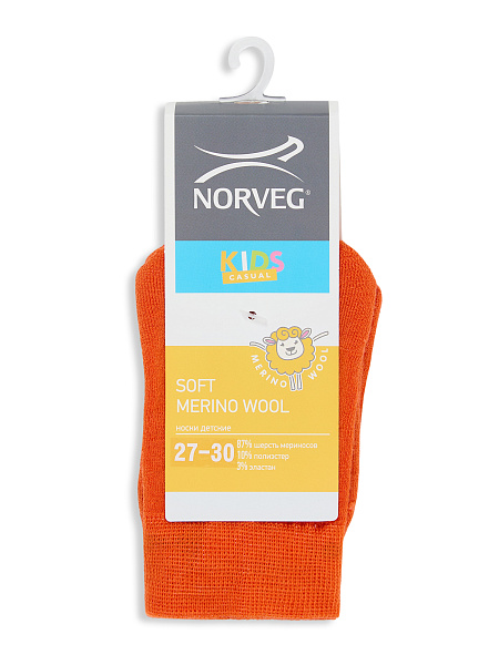Термоноски детские шерстяные серии SOFT MERINO WOOL, цвет оранжевый, фото 6